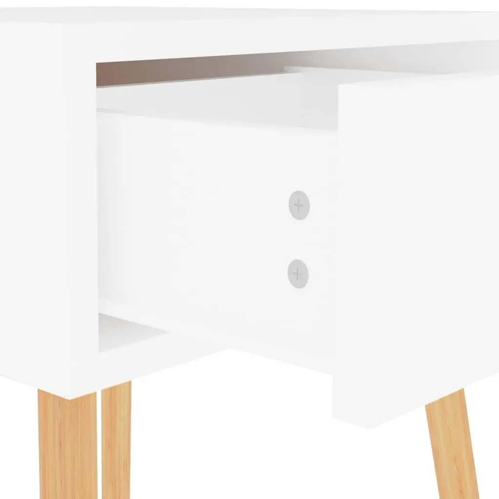Bedside Cabinets 2 Pieces White High Gloss Storage Table Drawer Bedroom