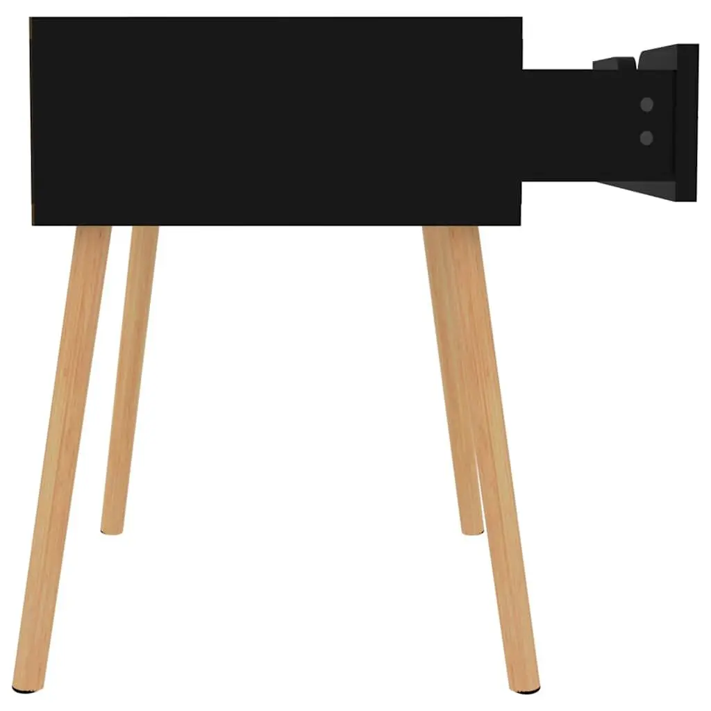 Bedside Cabinets 2 Pieces High Gloss Black Modern Side Table Storage Nightstand