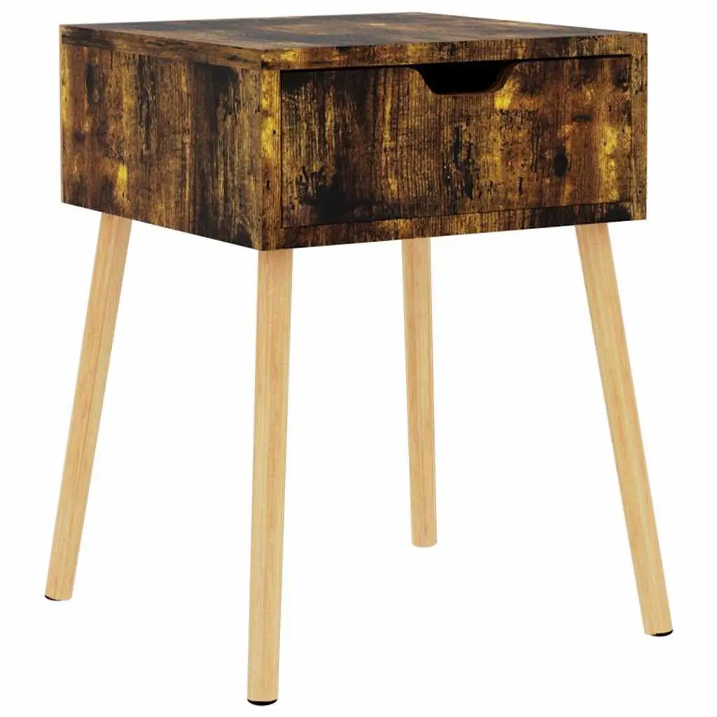 Brown Bedside Cabinet with Drawer 40x40x56 cm