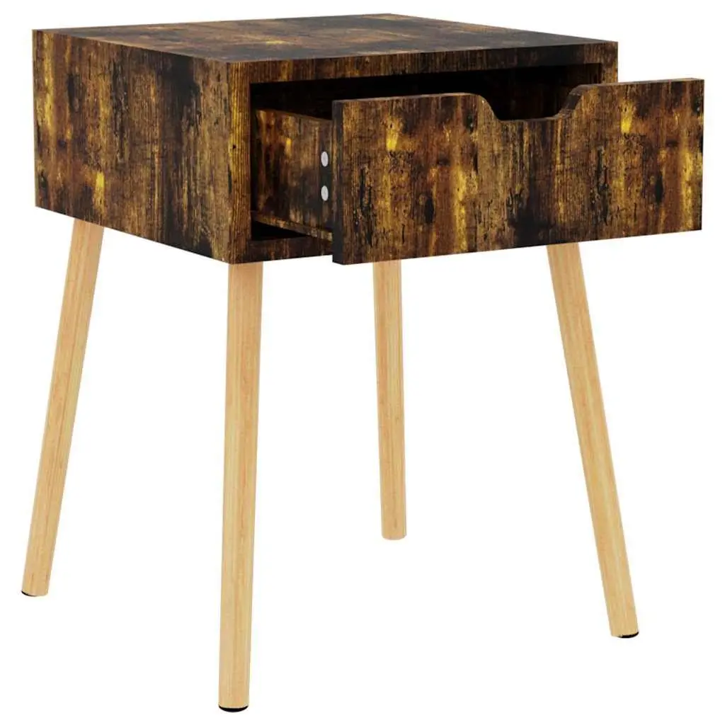 Brown Bedside Cabinet with Drawer 40x40x56 cm