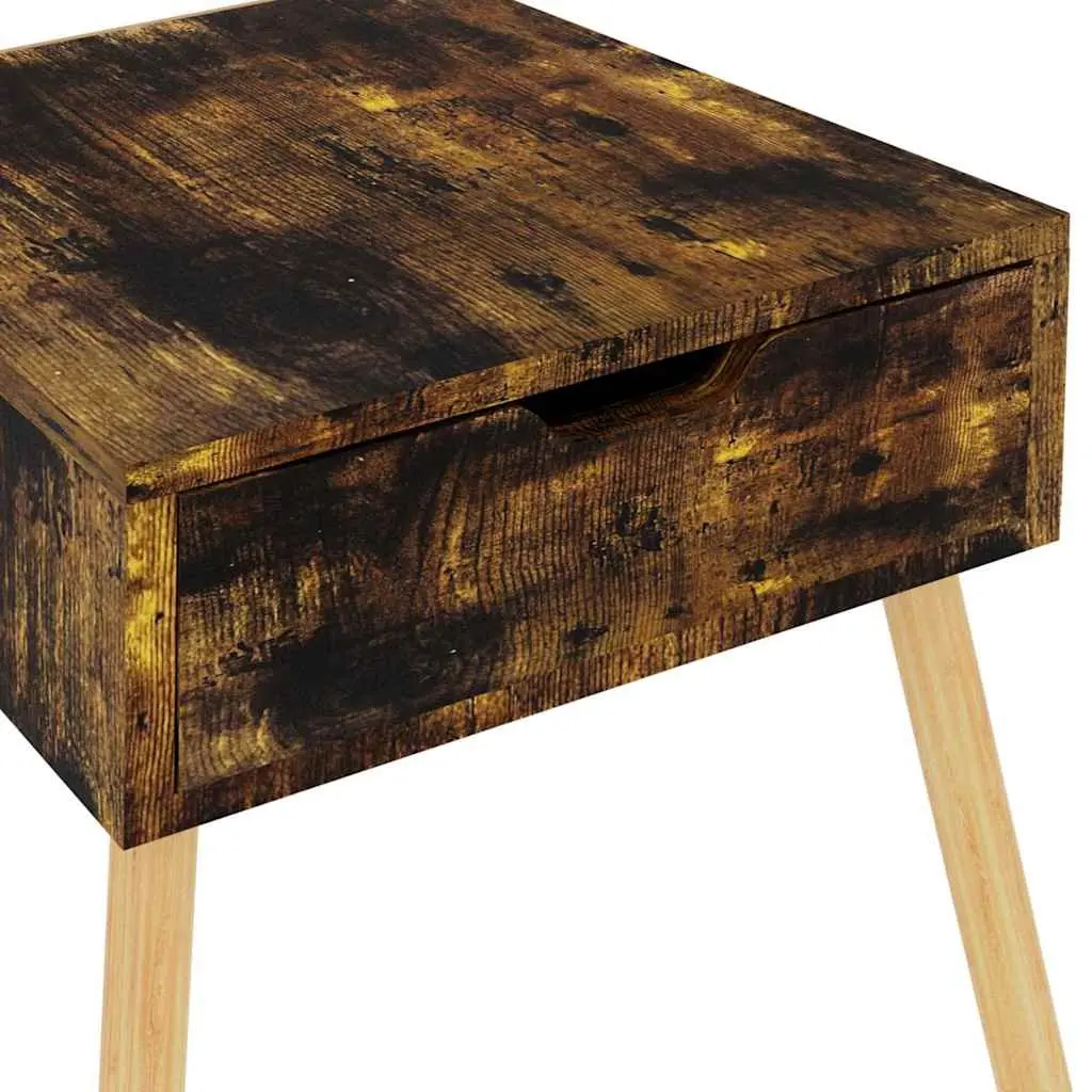 Brown Bedside Cabinet with Drawer 40x40x56 cm