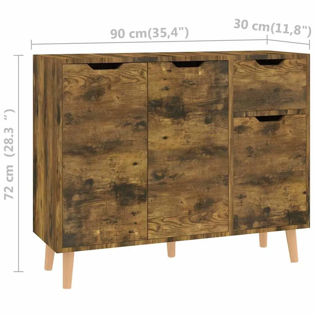 Brown Sideboard Storage Cabinet for Living Room