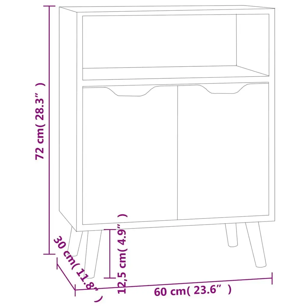 White Sideboard Storage Cabinet for Living Spaces