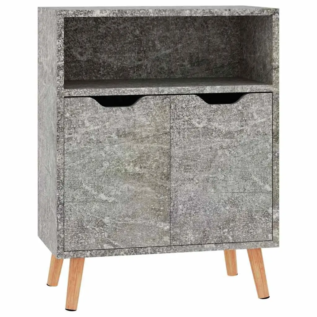 Grey Engineered Wood Sideboard Storage Cabinet