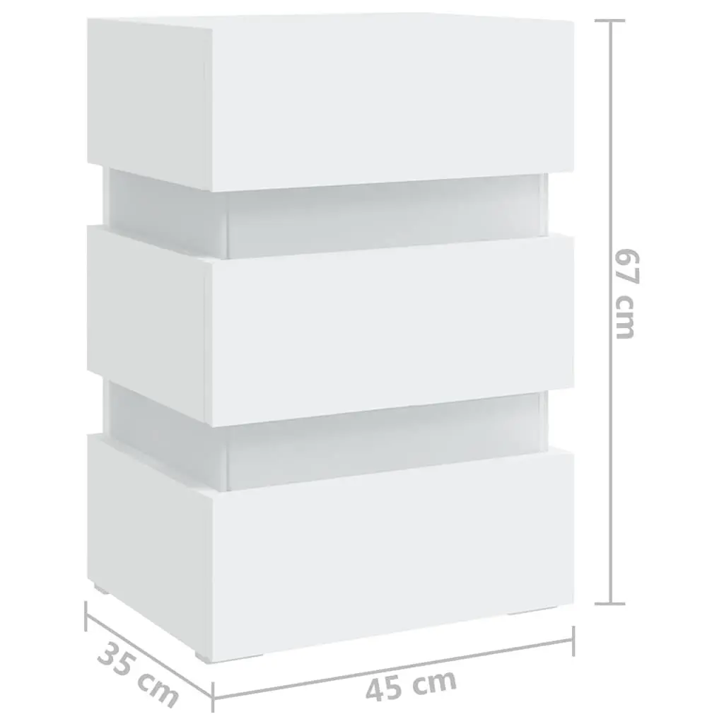 LED Bedside Cabinet with Integrated Light