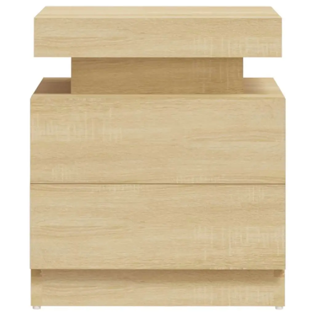 Brown Engineered Wood Bedside Cabinet for Storage