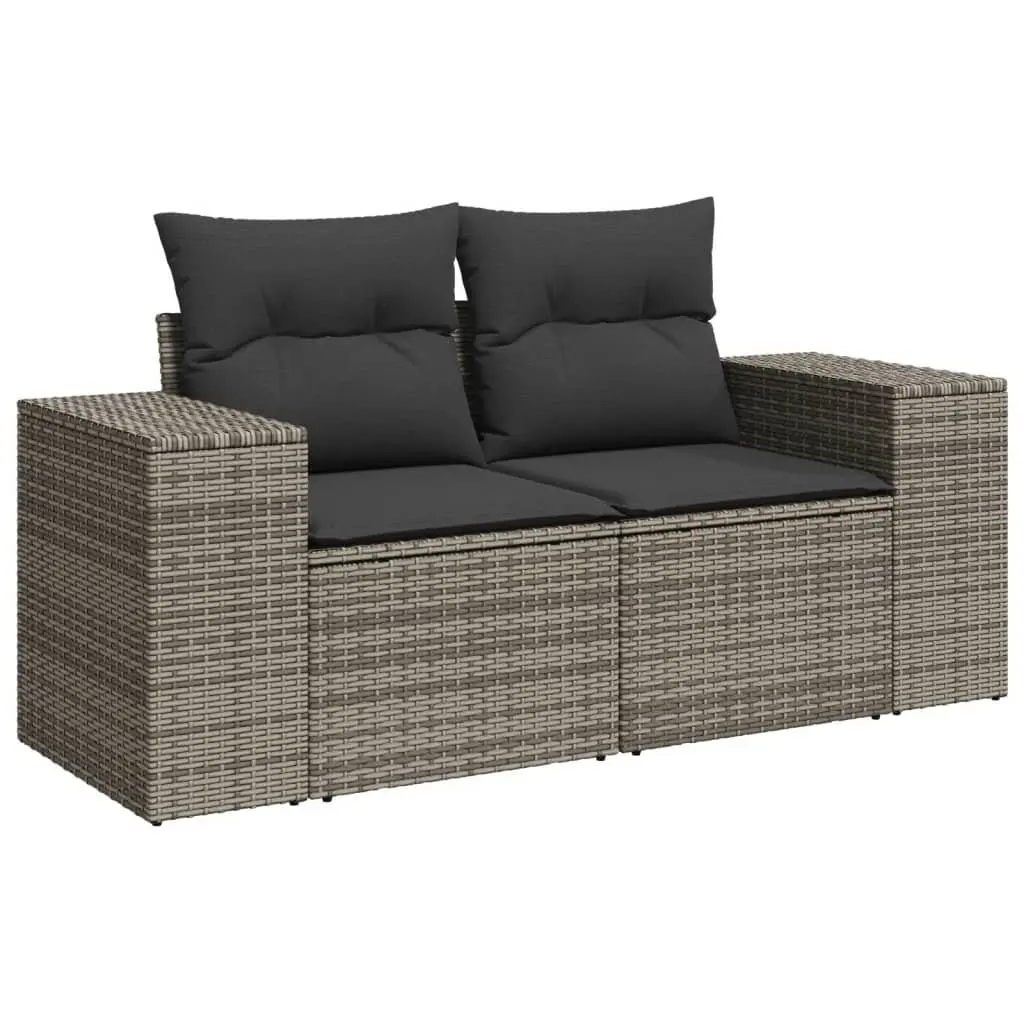Garden Sofa Set PE Rattan 11 Piece Outdoor Furniture Grey Patio Lounge