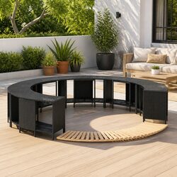 Stylish Hot Tub Surround with Storage in Black