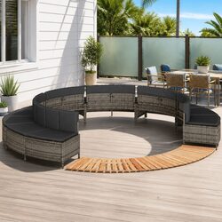 Premium Hot Tub Surround with Acacia Wood Step in Grey