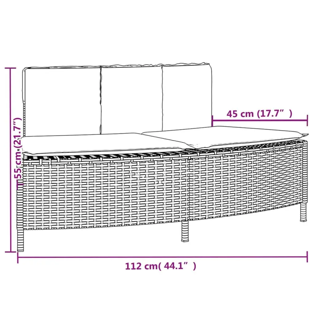 Hot Tub Surround PE Rattan Solid Acacia Wood Modular Grey Step Cushions