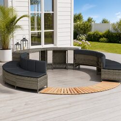 Durable Hot Tub Surround with Storage Bench in Grey
