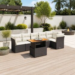 High-Quality 7 Piece Modular Rattan Garden Sofa Set
