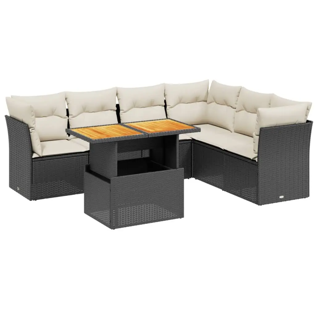 7 Piece Garden Sofa Set with Cushions