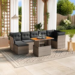 Durable 8 Piece Modular Garden Sofa Set for Outdoors