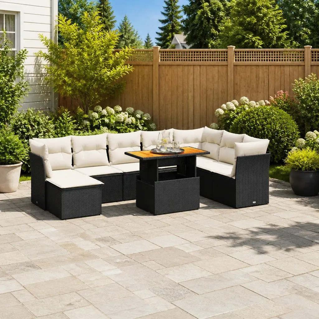 9-Piece Garden Sofa Set for Outdoor Spaces