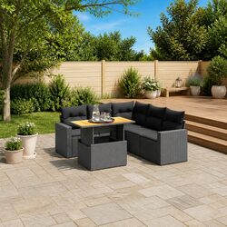 Durable 6 Piece Outdoor Patio Sofa Set with Cushions