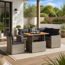 Durable 6 Piece Garden Sofa Set for Outdoor Spaces