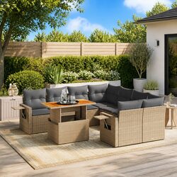 Durable 9 Piece Garden Sofa Set for Outdoor Relaxation