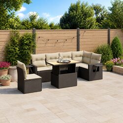 Premium 7 Piece Outdoor Sofa Set with Adjustable Table