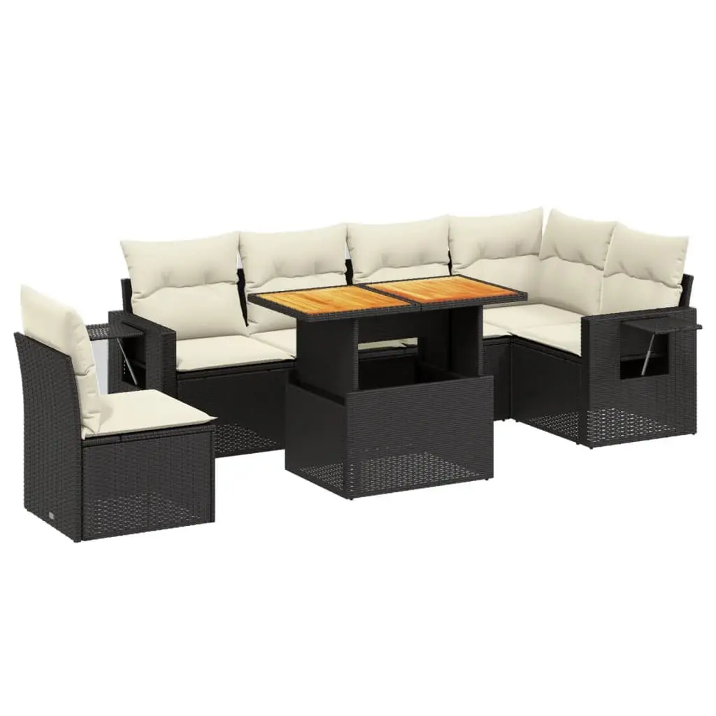 7 Piece Outdoor Sofa Set with Adjustable Table