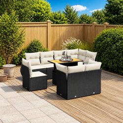 Premium 9 Piece Garden Sofa Set with Adjustable Table