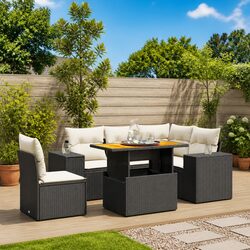 Durable 6-Piece Garden Sofa Set for Outdoor Living