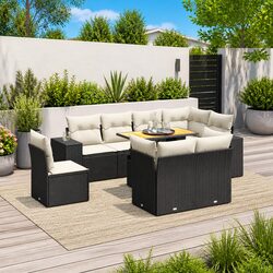Durable 9 Piece Garden Sofa Set for Outdoor Spaces
