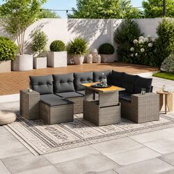 Sturdy 8-Piece Garden Sofa Set for Outdoor Comfort