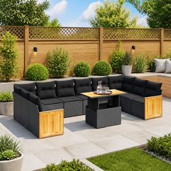 Premium 11 Piece Garden Sofa Set for Outdoor Comfort