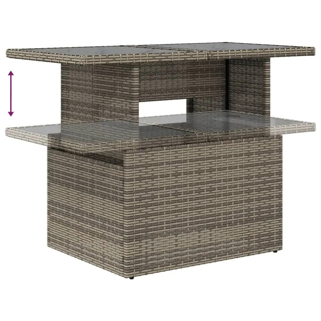 Modular 6 Piece Grey Poly Rattan Garden Sofa Set