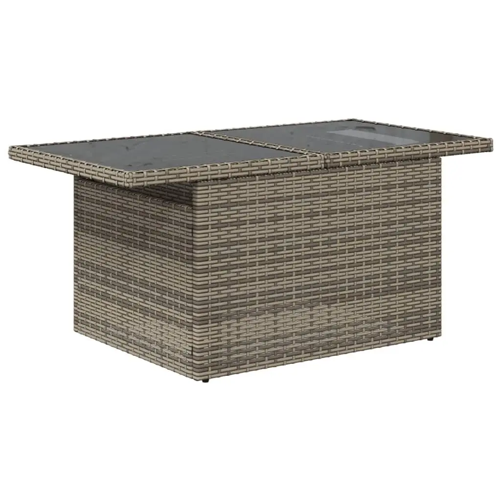 Grey Poly Rattan Garden Sofa Set 8 Pieces