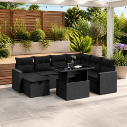 High-Quality 8 Piece Outdoor Garden Sofa Set with Cushions