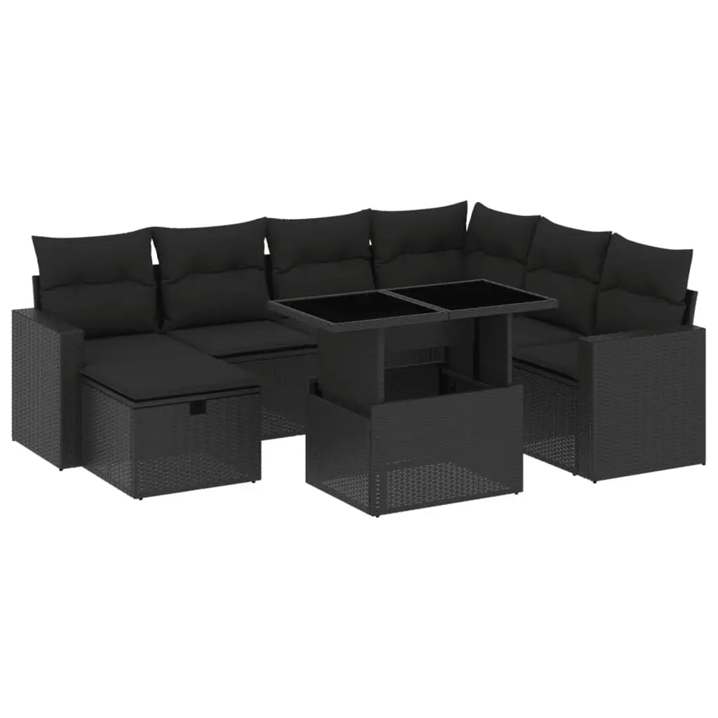 8 Piece Outdoor Garden Sofa Set with Cushions