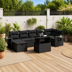 8 Piece Modular Garden Sofa Set for Outdoor Living