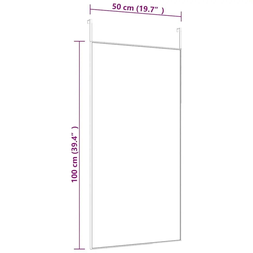 Black Wall Mounted Dressing Mirror 50x100 cm