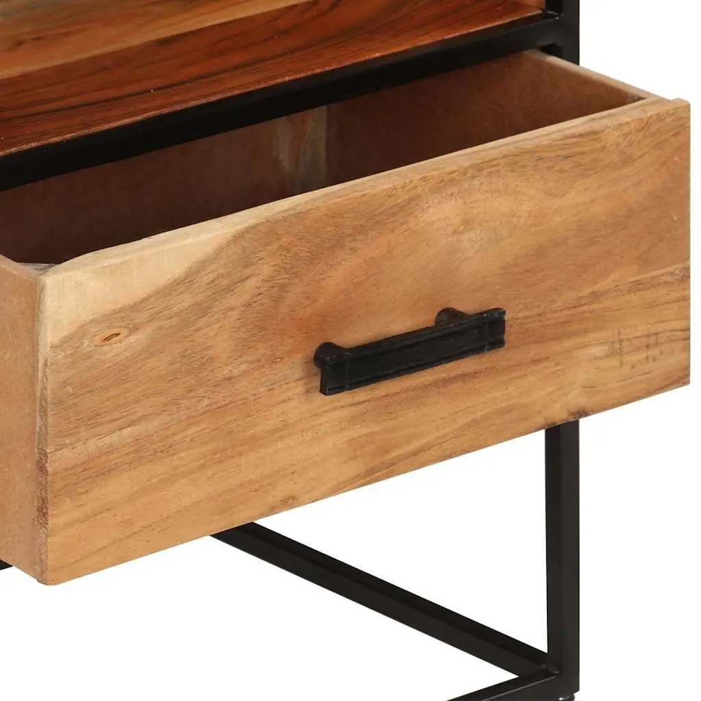 Bedside Table Solid Acacia Wood 40x30x50 cm Brown