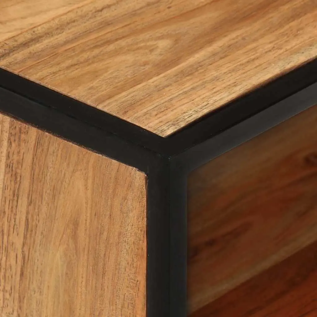 Bedside Table Solid Acacia Wood 40x30x50 cm Brown