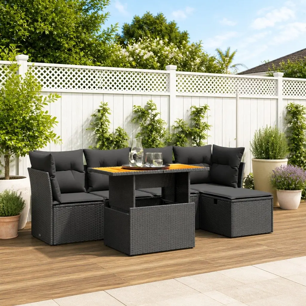 6 Piece Modular Outdoor Garden Sofa Set