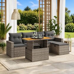 Durable 6-Piece Garden Sofa Set for Outdoor Relaxation