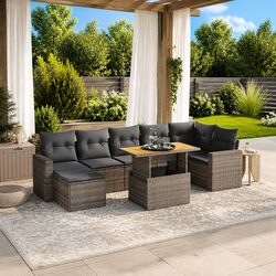 Durable 8 Piece Garden Sofa Set for Outdoor Comfort