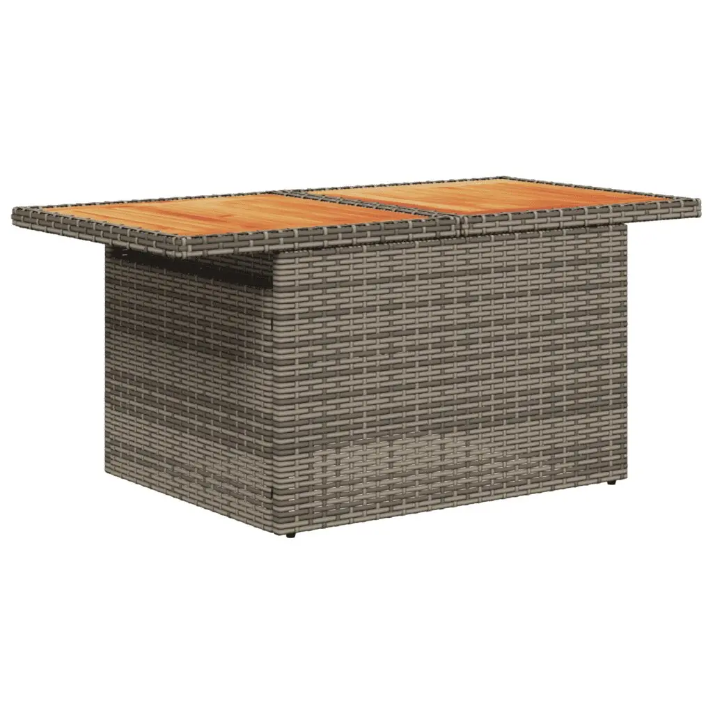 7 Piece Grey Outdoor Sofa Set with Cushions