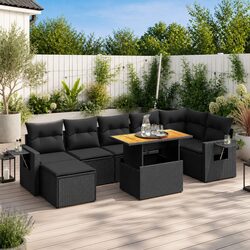 High-Quality 8 Piece Outdoor Garden Sofa Set with Cushions