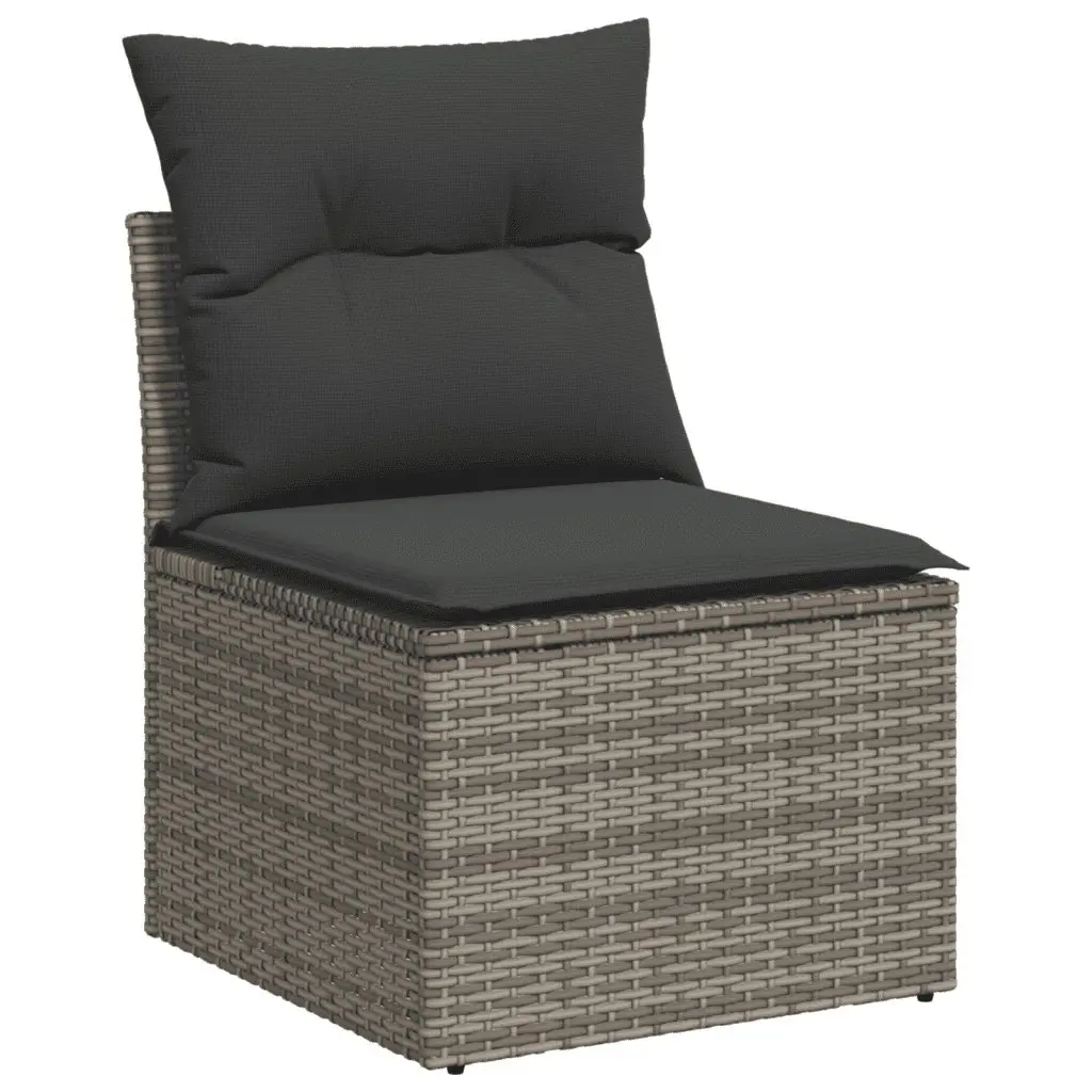 9-Piece Grey Modular Garden Sofa Set