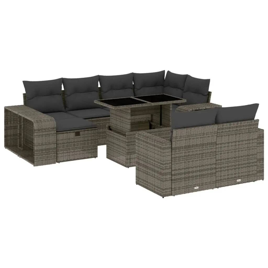 11 Piece Grey Modular Garden Sofa Set