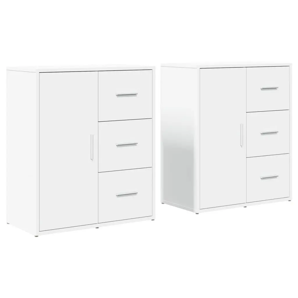 White Sideboard Cabinets Set of 2