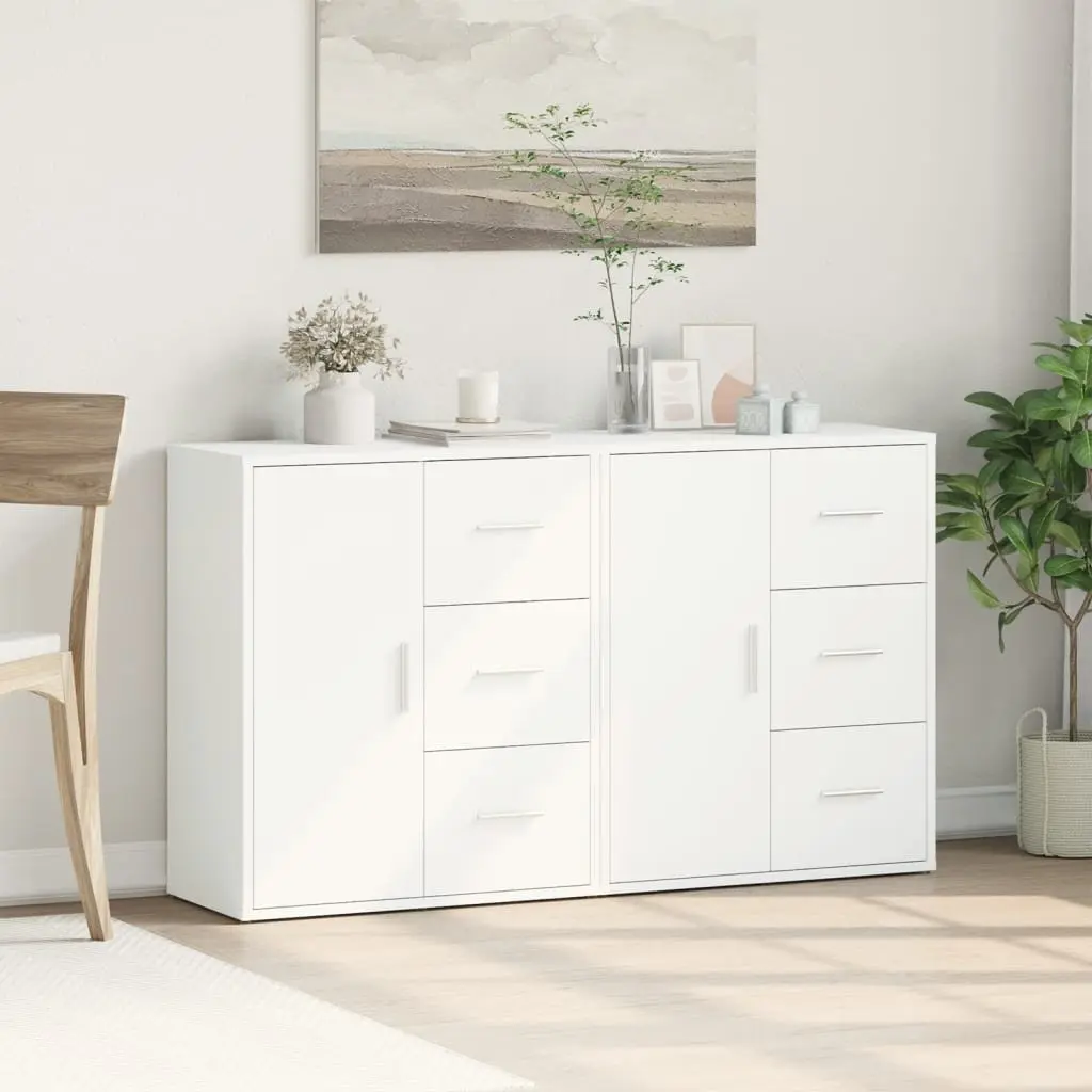 White Sideboard Cabinets Set of 2