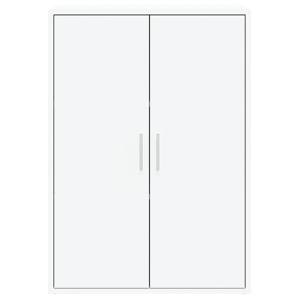 White Engineered Wood Sideboard for Storage
