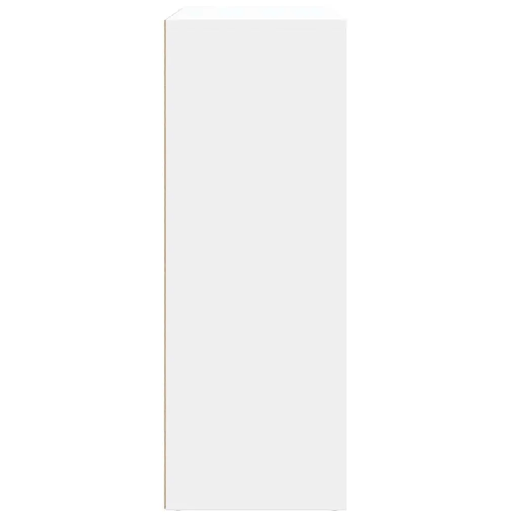 White Engineered Wood Sideboard for Storage