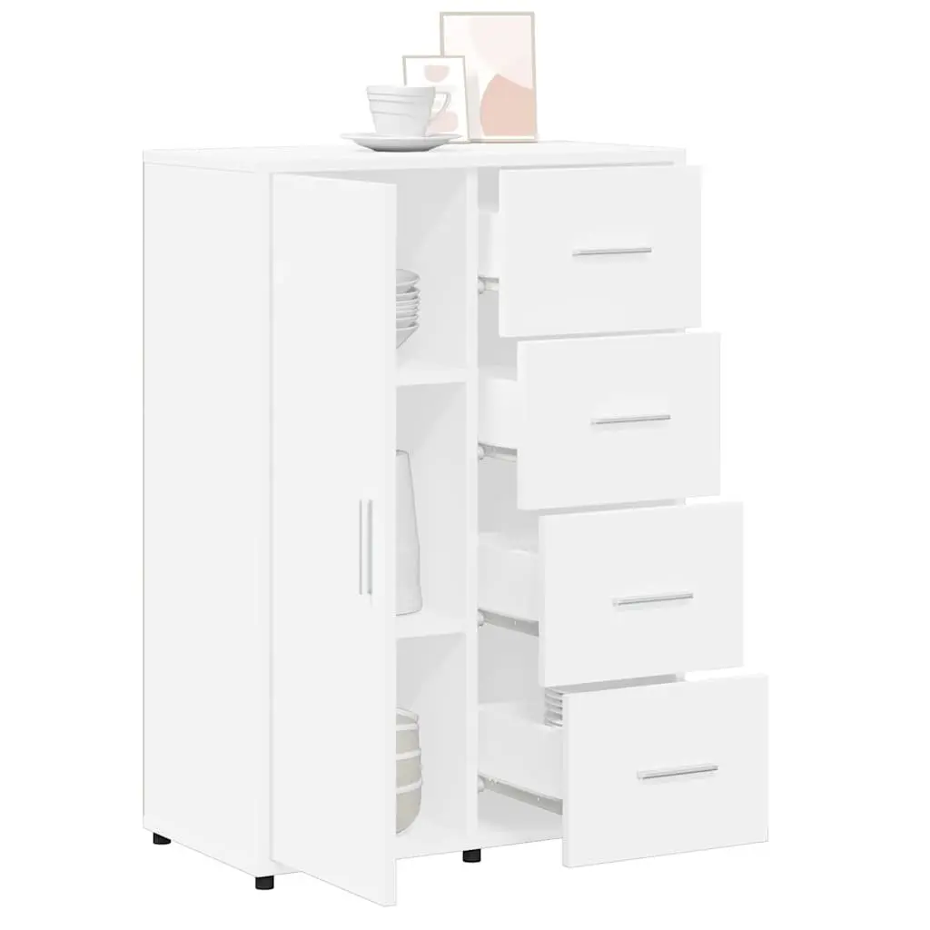 White Sideboard Storage Cabinet Set of 2