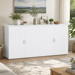 Stylish White Sideboard Cabinet Set - 79x38x80 cm